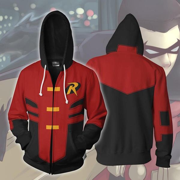 DC Superheld Hoodie Robin/Nightwing/Batman 3D Lässiges Sweatshirt für Damen und Herren
