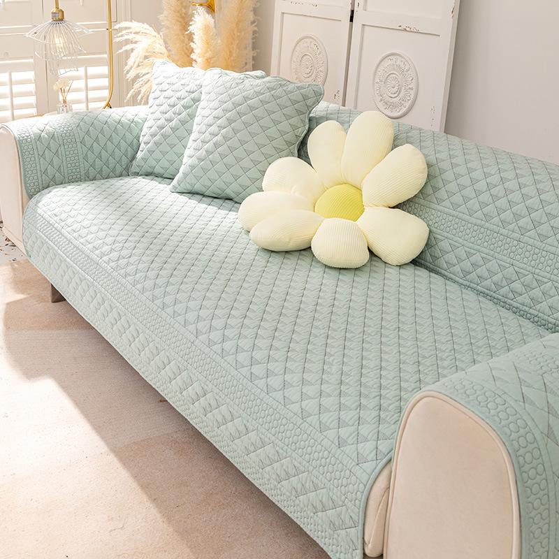 Sofakissen aus reiner Baumwolle, doppelseitig, für alle Jahreszeiten, schlicht, rutschfest, nordisch, frisch, Sitzkissen, Stoffbezug, Stoffbezug