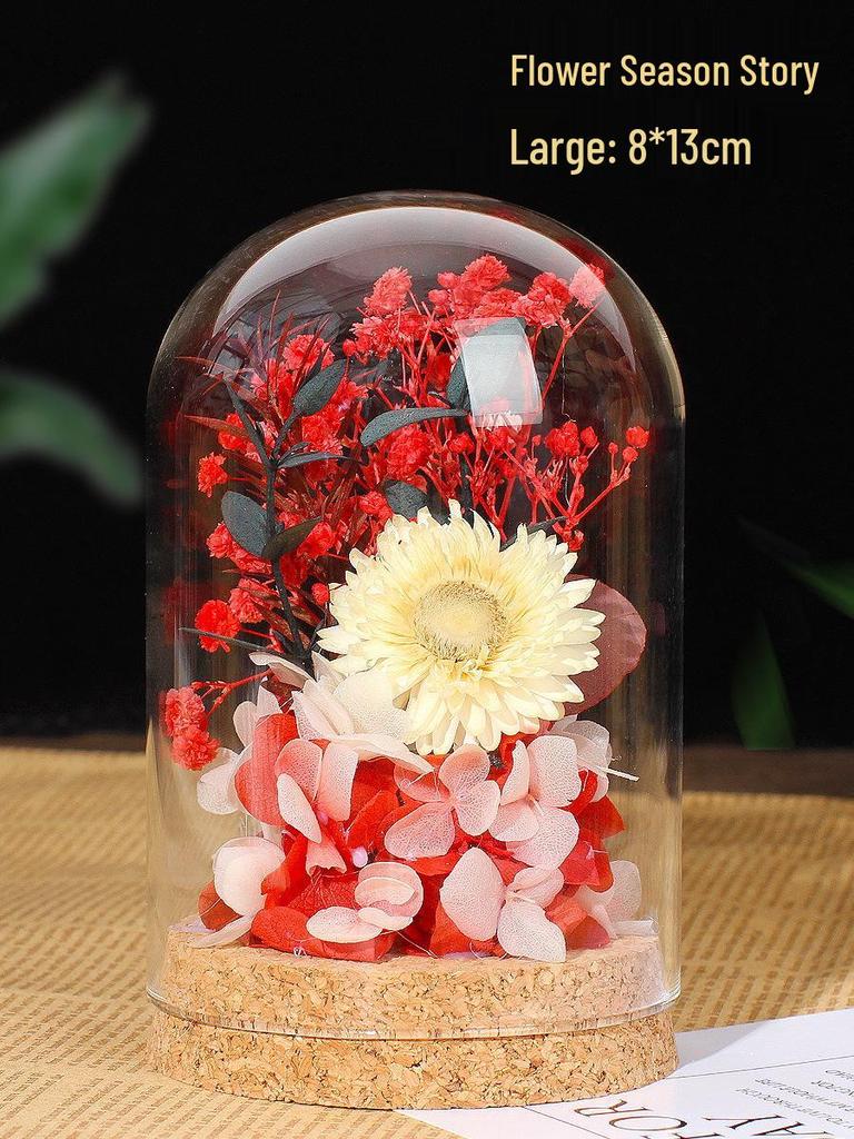 Handmade Preserved Flower Glass Dome Ornament: Double Ninth Festival DIY Kit for Creative Gifts & Team Activities