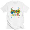 Im A Proud Autism Mom Awareness T Shirts 100 Cotton Tee Tops Streetwear Round Neck Tshirt Fashion ShortSleeve Clothes