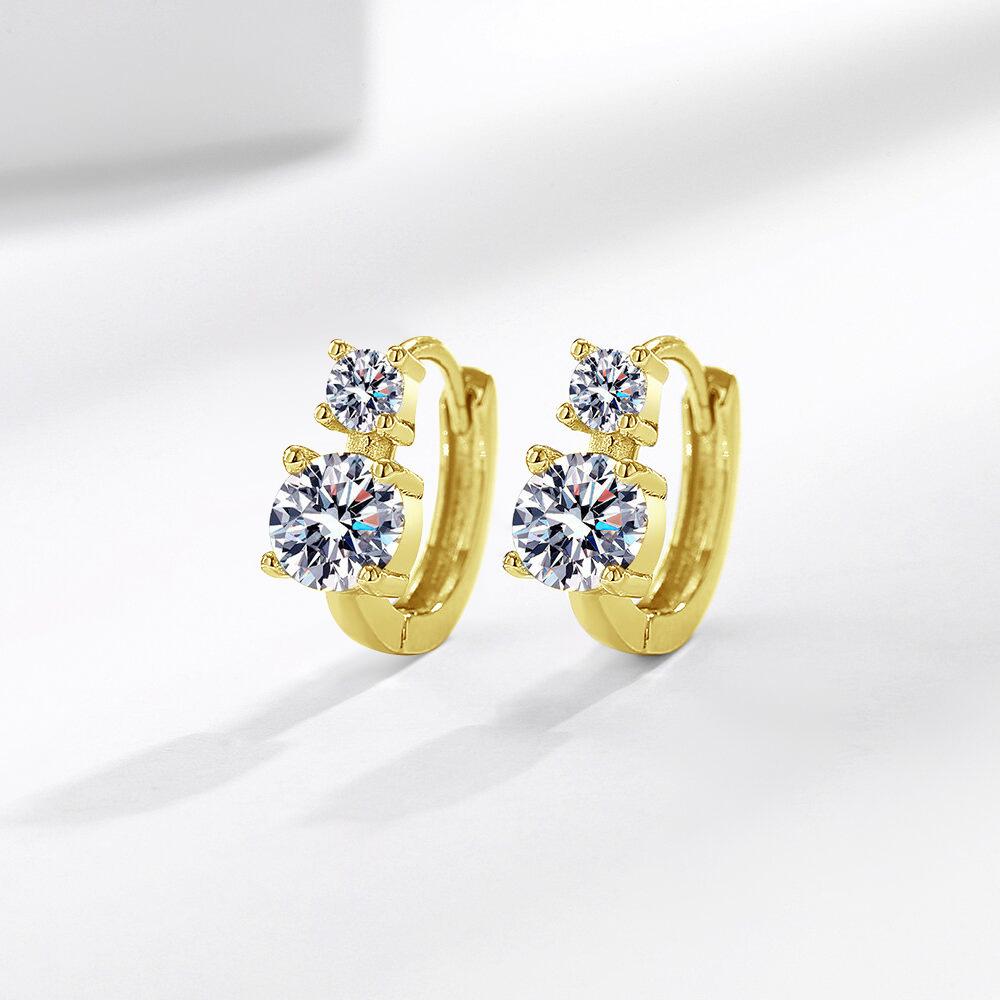 Ins Light Luxury Style Super Flash Zircon Simple Earrings for Women Earrings