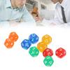 40Pcs 12 Sided Transparent Dice Waterproof 5 Colors Translucent Dice for Board Games and Teaching Math