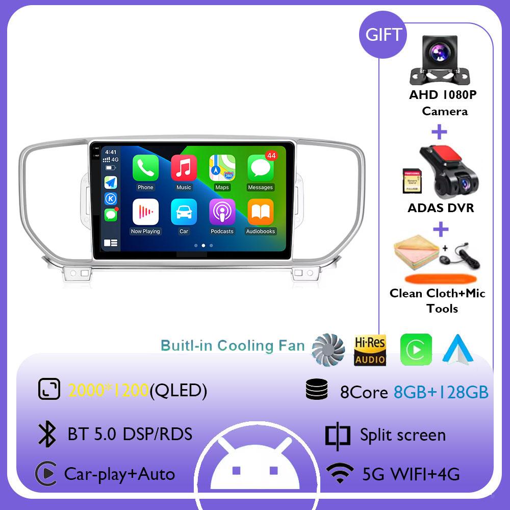 9" Android 14 Car Radio Carplay For Kia Sportage 4 QL 2016 2017 2018 2019 Navigation GPS Multimedia Player Stereo wifi+4G Auto