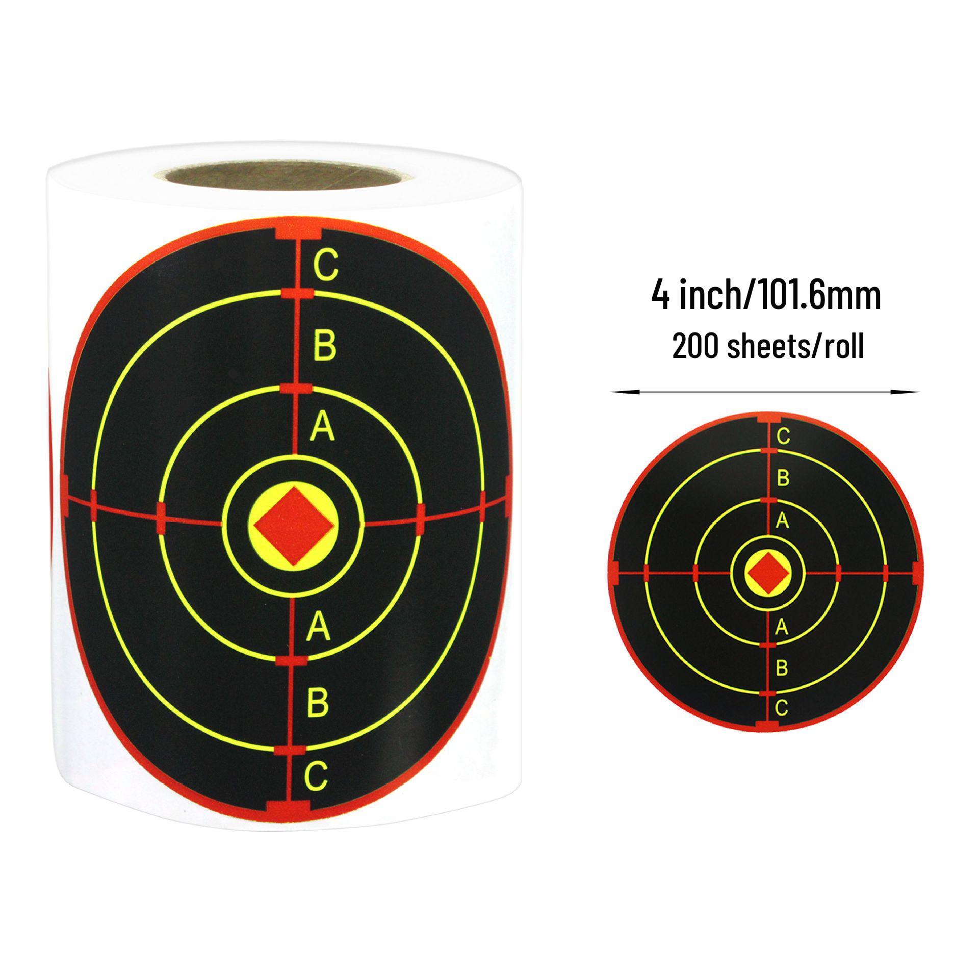 

4-Inch Fluorescent Yellow Splatter Shooting Target Stickers