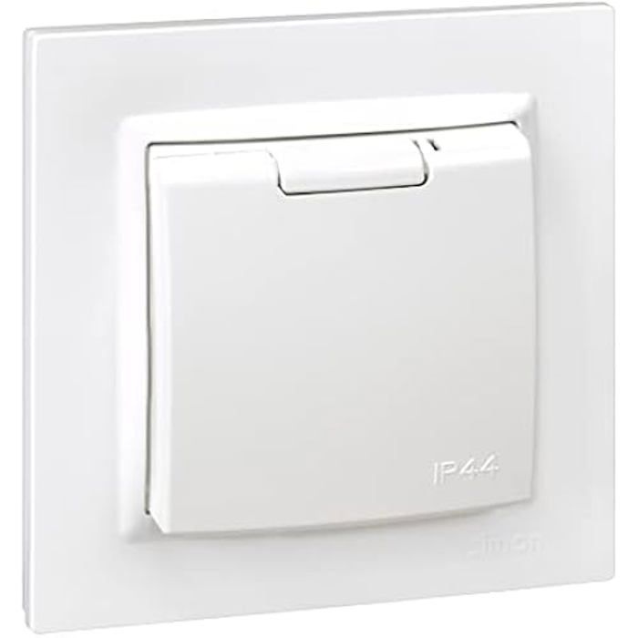 Prise murale - simon - simon 10 - schuko monobloc - ip44 - 250 v, 10 a - extérieur