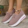 Women’s Slip-On Round-Toe Lace-Up Loafers Flat Casual Shoes
