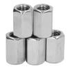 5PCS Hex Connection Nut M12 X 1.75 19 L30mm Stainless Steel Rustproof 6 Sides Long Rod Nut for Installation