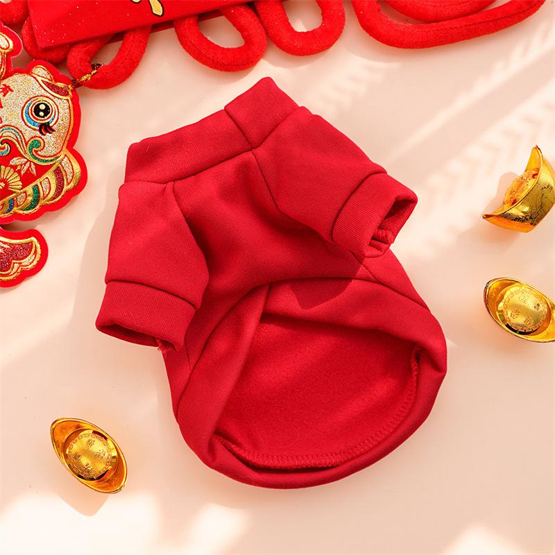 New Year's Pet Clothing Fleece Two-legged Cat Sweater Dog Cat Clothing Teddy Dog Supplies Clothing