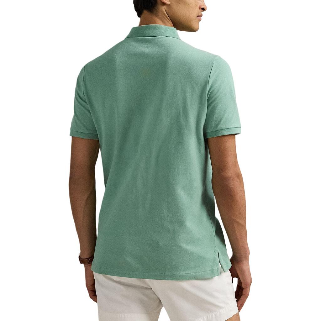 Polo Ralph Lauren Solid Logo Knitted Short Sleeve Polo Shirt Men tops Mint-Green 710941439022