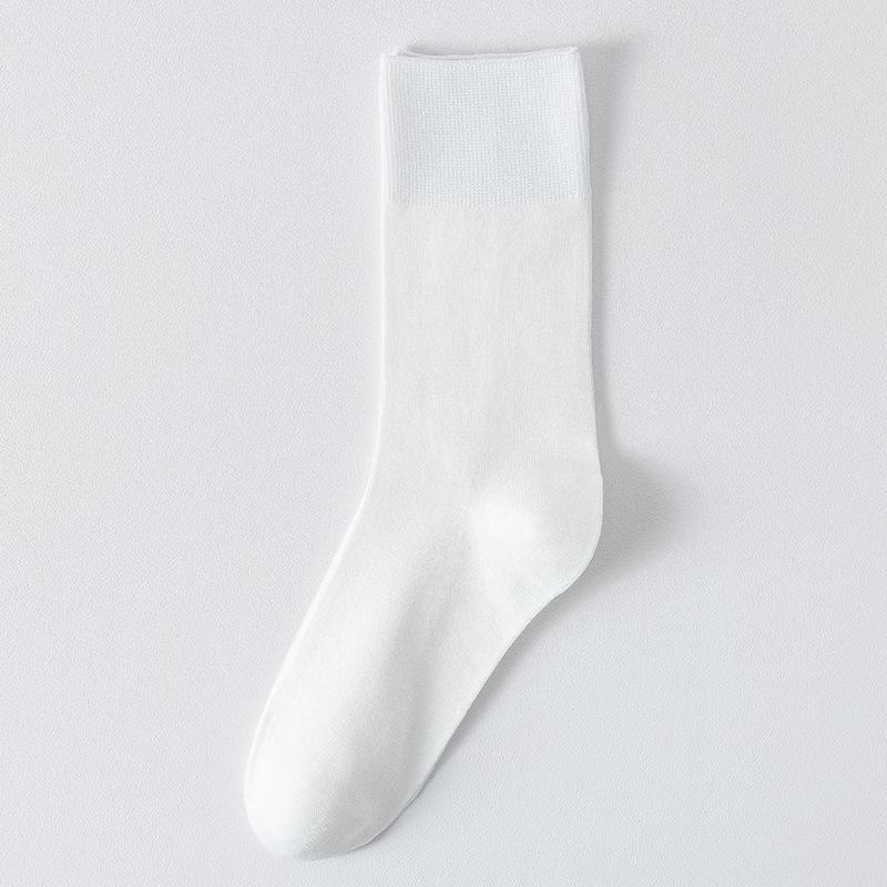 

Men s Summer Thin Mesh Mid-calf Socks Boneless Cool Silk Loose Stockings Stockings Stockings 1 pair білий