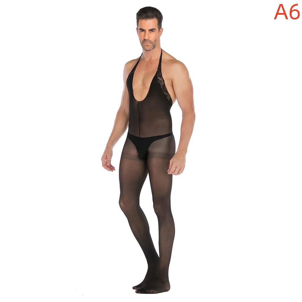Plus Size Gay Mens Underwear Body Stocking Bodysuit Sexy Gay Underwear Transparent Sexy Underwear for Gay Men