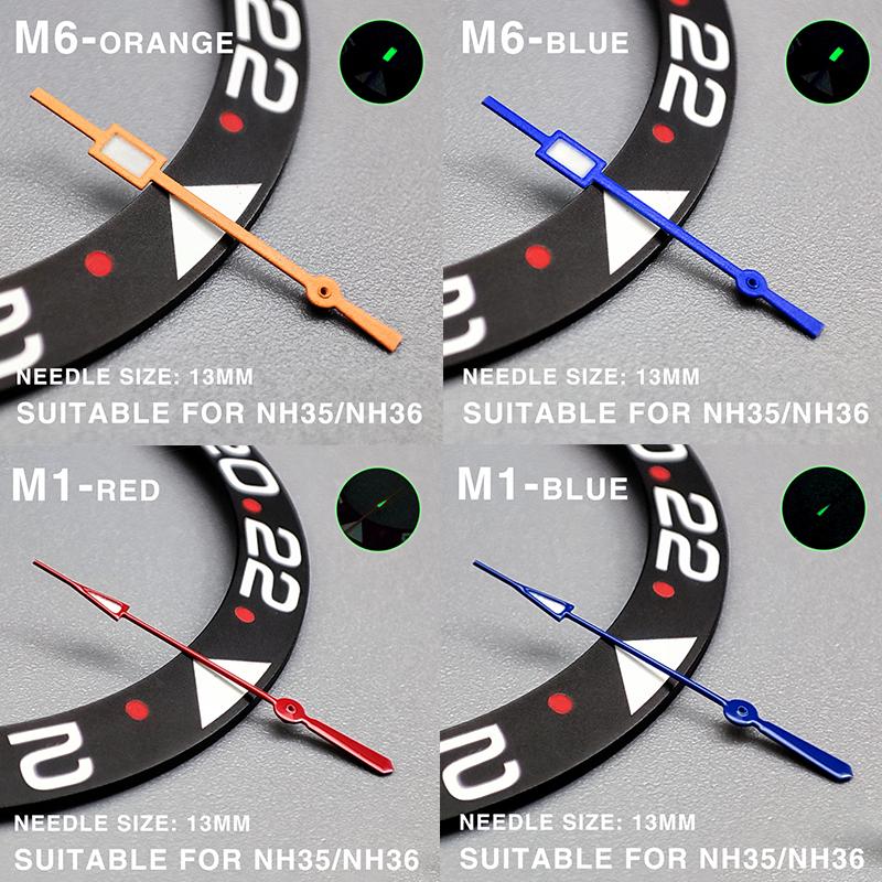 High quality watch pointer green glow suitable for NH35 NH36 movement watch pointer Parts Replacement personalized second hand