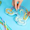 Toys Silicone Sensory Activity Board Double-Sided 12 Strings Fidget Toy Calming Stress Relief Rainbow Sensory ADHD and Autism