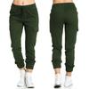 Women's Pants Cargo Casual Elastic Waist String Side Pocket Pants Women's Pants