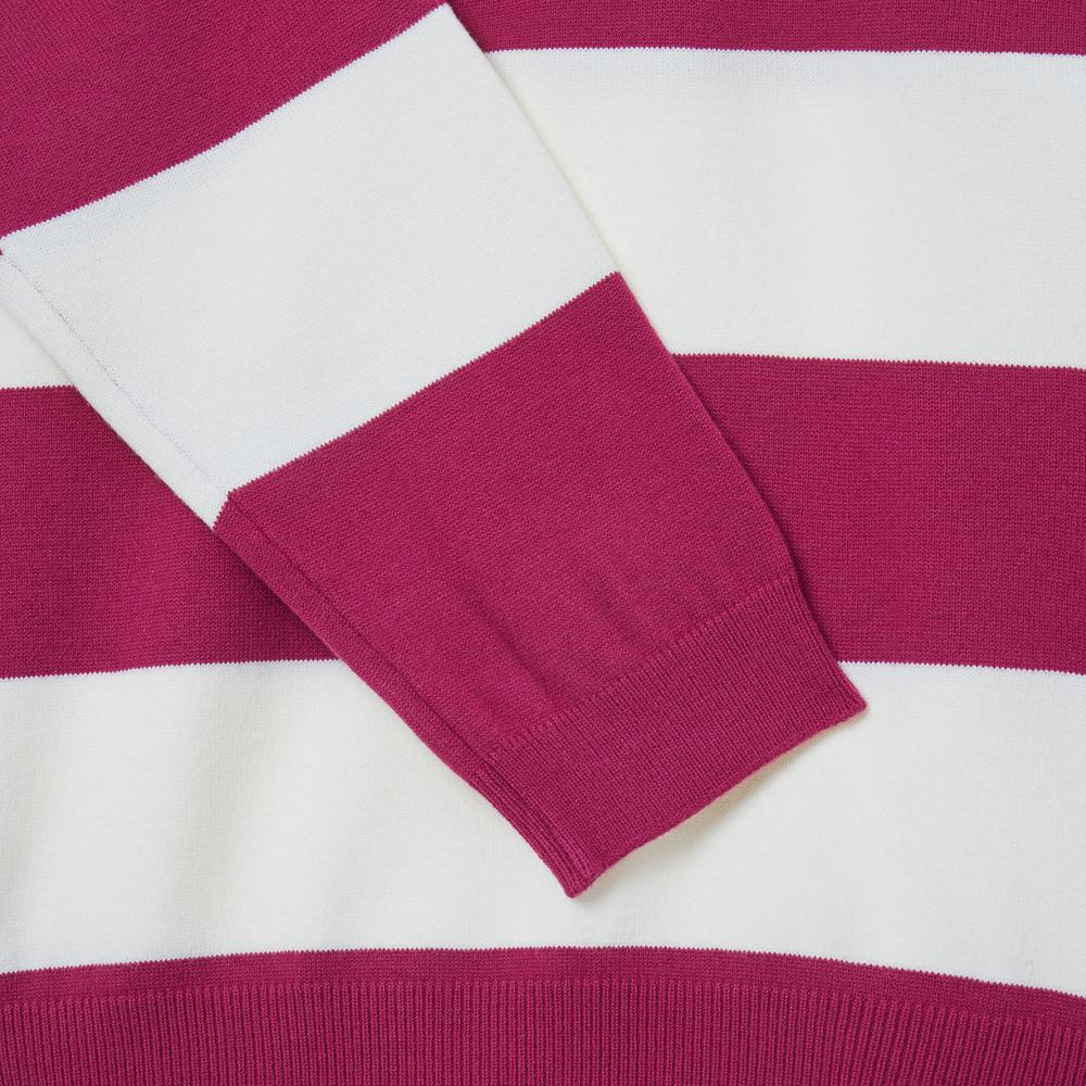 Antomas Textbook Stripe Collared Sweater Men - Red