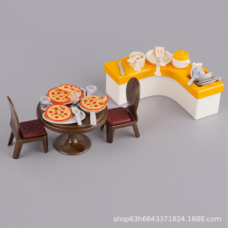 

Имитация сцены Миниатюрная мебель Кухня Пицца Кукольный домик Еда Игра Дети Игровой домик Игрушки