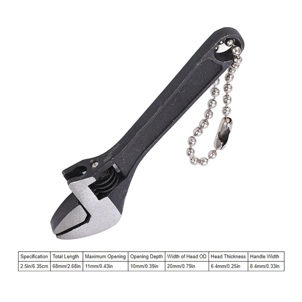 

Professional Galvanized Steel Mini Adjustable Wrench Anti-rust Adjustable Tiny Spanner Mini Sturdy Mini Nut Wrench Tool Home