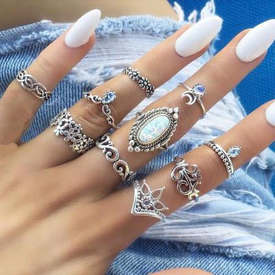 10 stuks Dames Knokkel Midi Vinger Stapelring