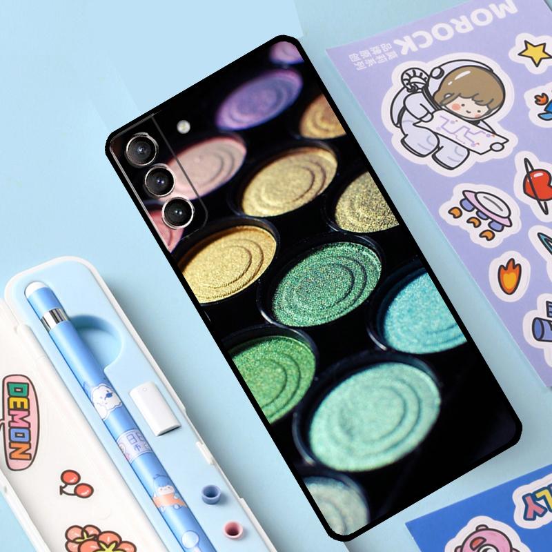 Makeup Eyeshadow Palette Cover For Samsung Galaxy S23 S21 FE S20 FE S22 Plus Note 20 Ultra Note 10 S8 S9 S10 Plus Case