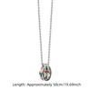 Pride Day Ring Pendant Necklace Turkish Charm Titanium Steel Necklace Rainbow Necklace  Pride Month