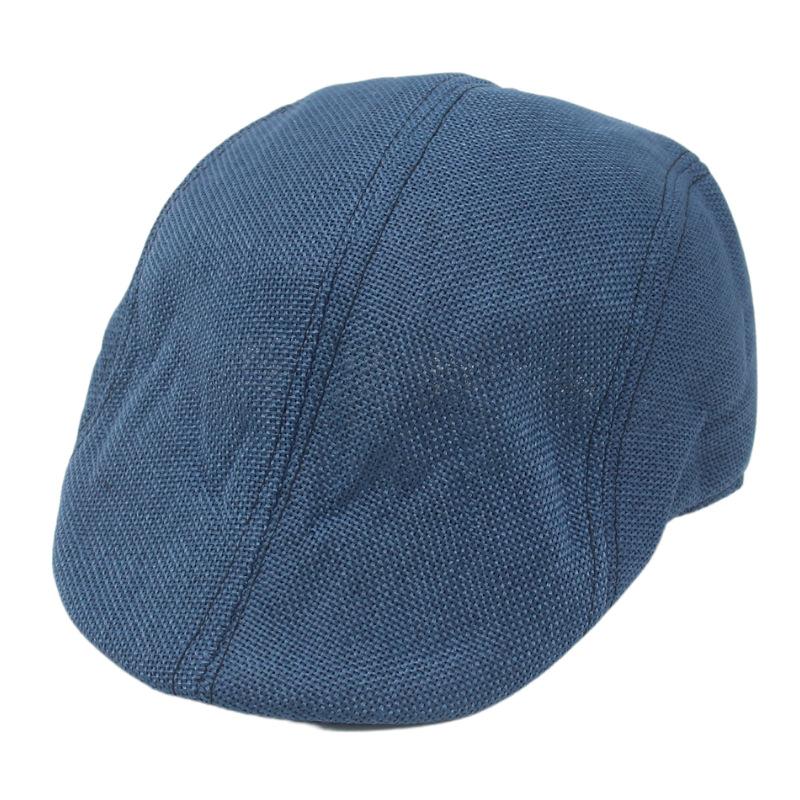 12-Color British Wind Forward Hat Gentleman Wear Solid Color Elegant Modified Face Hat Men S Hat forward cap темно-синий