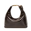 Faux Leather Hobo Bag for Women Fashion Shoulder Bag with Gold Hardware and Tassel Charm Elegant Everyday Handbag