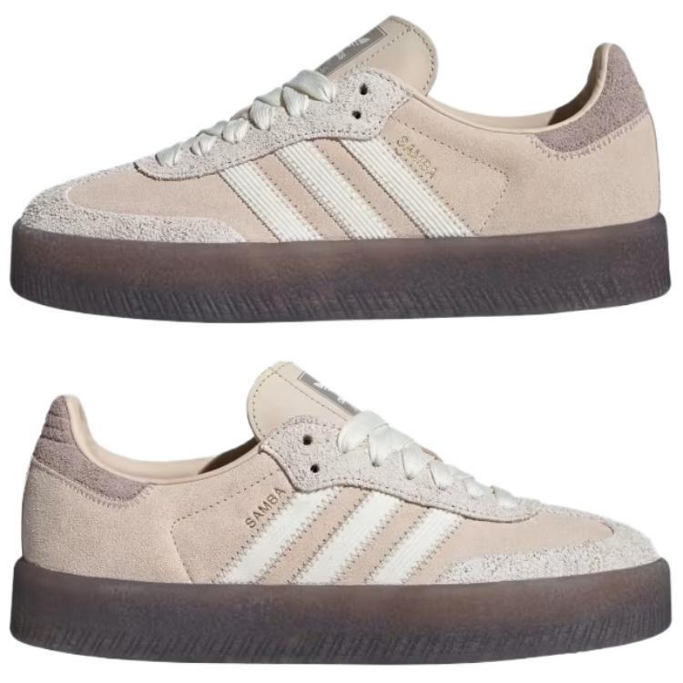 adidas Originals SAMBAE Low Top Skateboard Shoes Women's Gray White JI3882