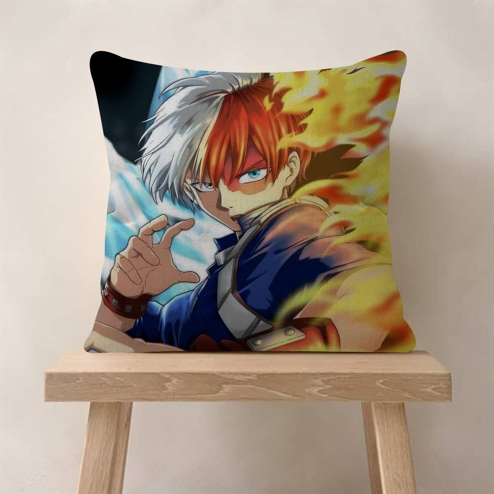 Anime MMy HHero Academia Shoto Todoroki  Cushion Cover Car Throw Pillow Case For Sofa Car Christmas Gift