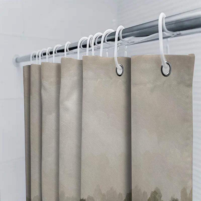 Vintage Style Shower Curtain With Forest Landscape Luxury Home Decor