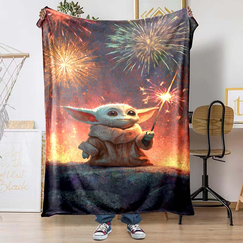 The Adorable Yoda Blanket Is Suitable for Beds Sofas and Various Other Occasions Making It A Perfect Gift for Friends and Family