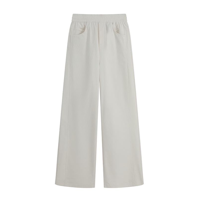 Women's T8 Corduroy A-line Wide Leg Pants - Slim Fit for Autumn & Winter