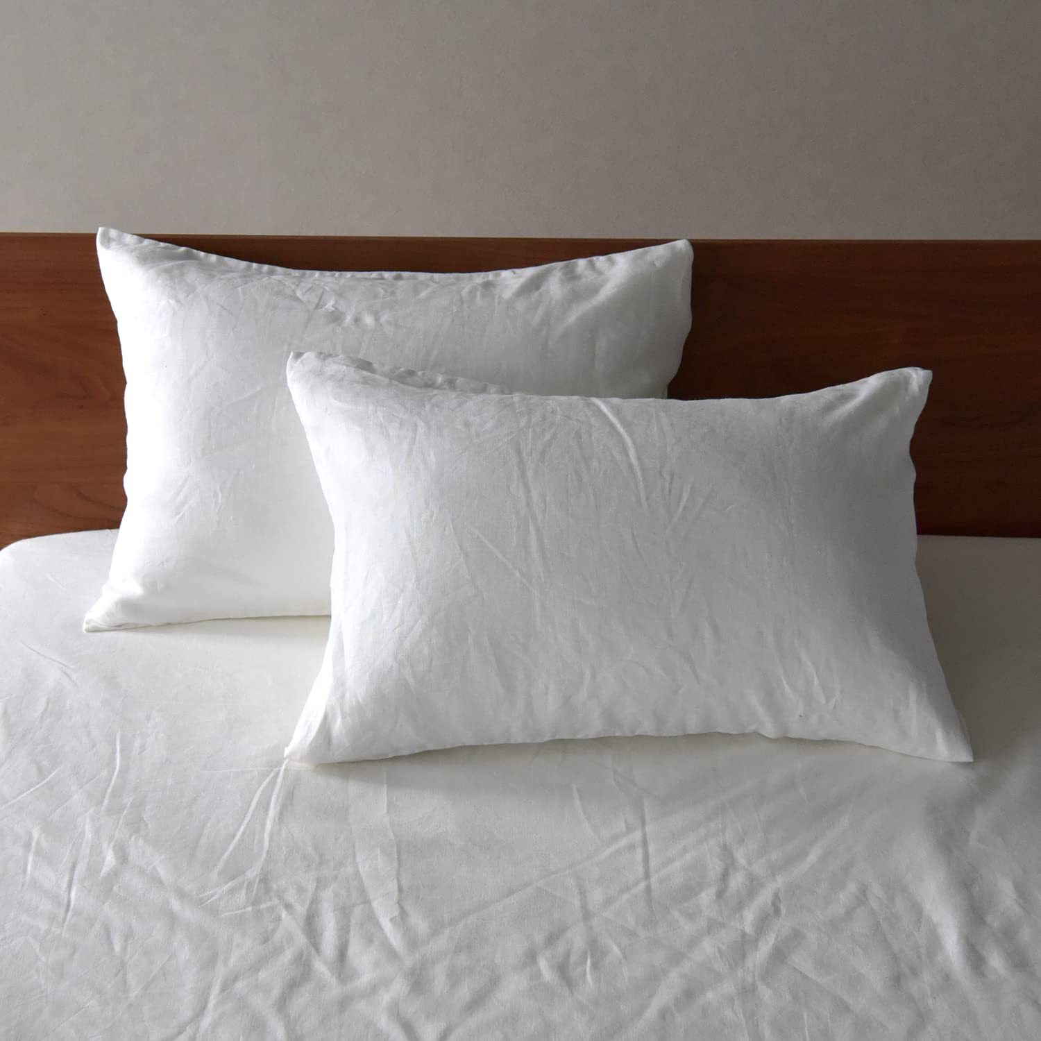 

Комплект из 2 наволочек x Подходит для 50x70см Сделано во Франции Запах Сертифицировано Nordic (Белый Белый, Подушки) Япония, 100% Лён, Лён, Антибактериальный, Устойчивый,