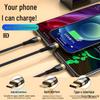 66W 3-in-1 Data Cable: Fast Charging 120W 6A for Apple, Huawei, and More
