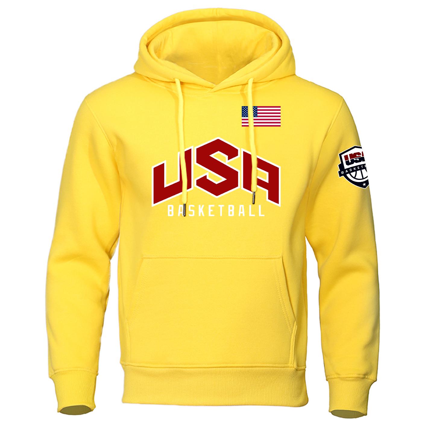 Sport Hoodie Set YC USA Basketballer Bedrukte Sport Hoodie Heren Warm Lange Mouw Warm Oversized Kleding Herfst Street Sweatshirts Man L
