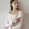 Peulomdeimomeonteu Merry Tweed Off-Shoulder Jacket & Skirt Setup_Cream
