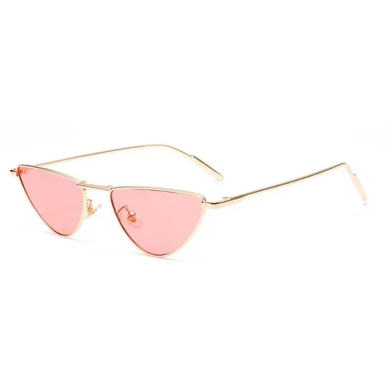 Cat Eye Sunglasses Luxury Brand Design Women Metal Triangle Sun Glasses Fashion Lady Shades UV400 Eyewear Oculos Gafas De Sol