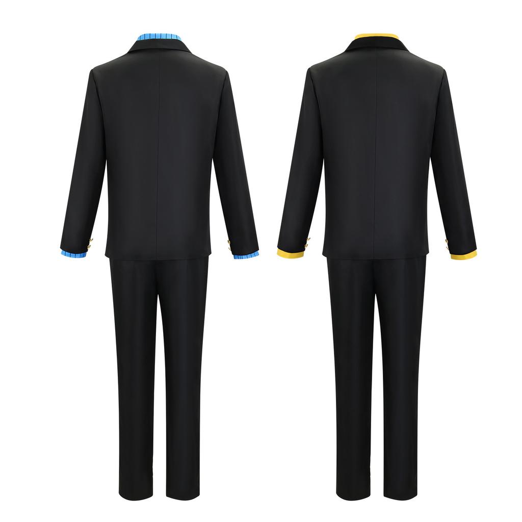 ONE PIECE cos clothing Sanji Shanji yellow and blue suit men's clothing cosplay suit cos clothing retro