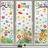 Watercolor Tulip Small Flowers Electrostatic Window Stickers Double-sided Printing Double-sided Visible Spring