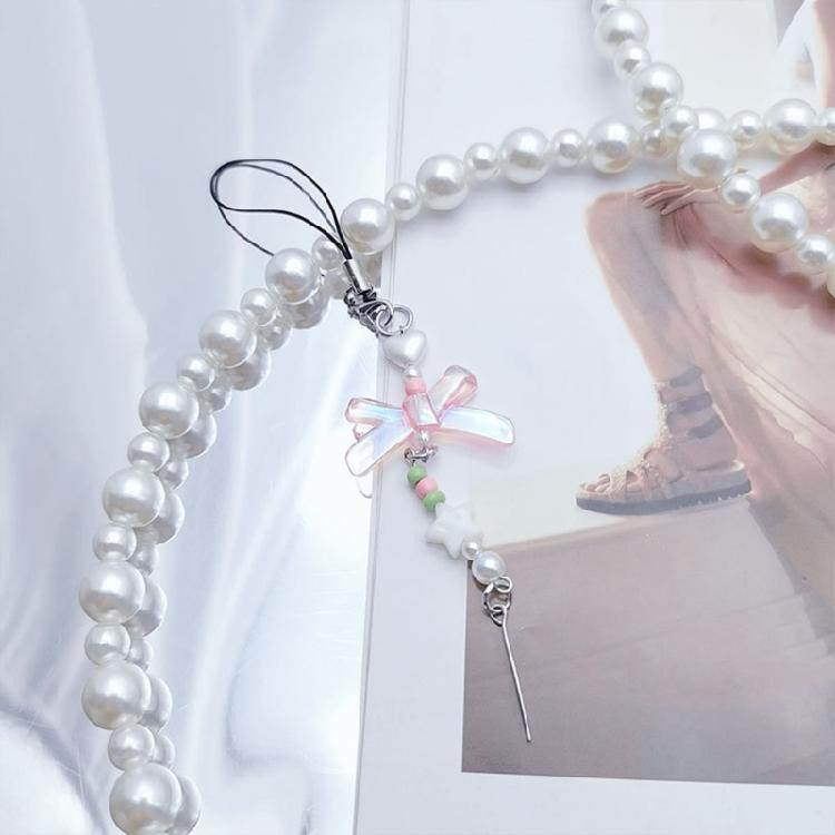 Flower Phone Accessory Peach Phone Lanyard Star Bag Pendant Beads Pendant Suitable for Parties and Casual Outfits