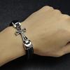 2026 Classic Religious Totem Cross Men's High-end Leather Bracelet