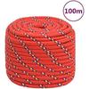 Corde bateau - VIDAXL - Rouge - 18 mm - 100 m - Polypropylène durable