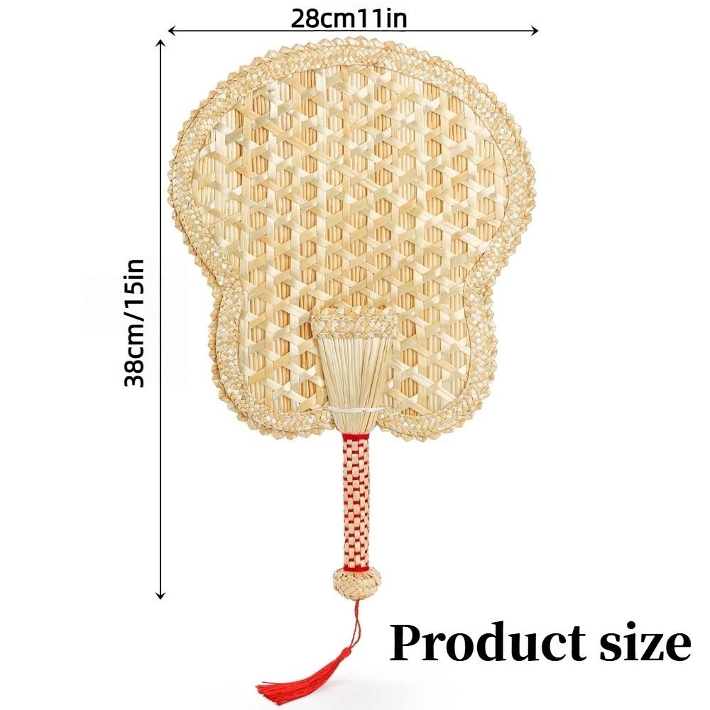 Hand Woven Handheld Fan Rustic Chinese Manual Fan Personality Camping Fan  For Summer Cooling