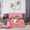 Slowpoke Cartoon Flannel Blanket  Super Warm Throw Blanket for Couch Bed Airplane Travel Fashion Bedspread Sofa Bed Cover