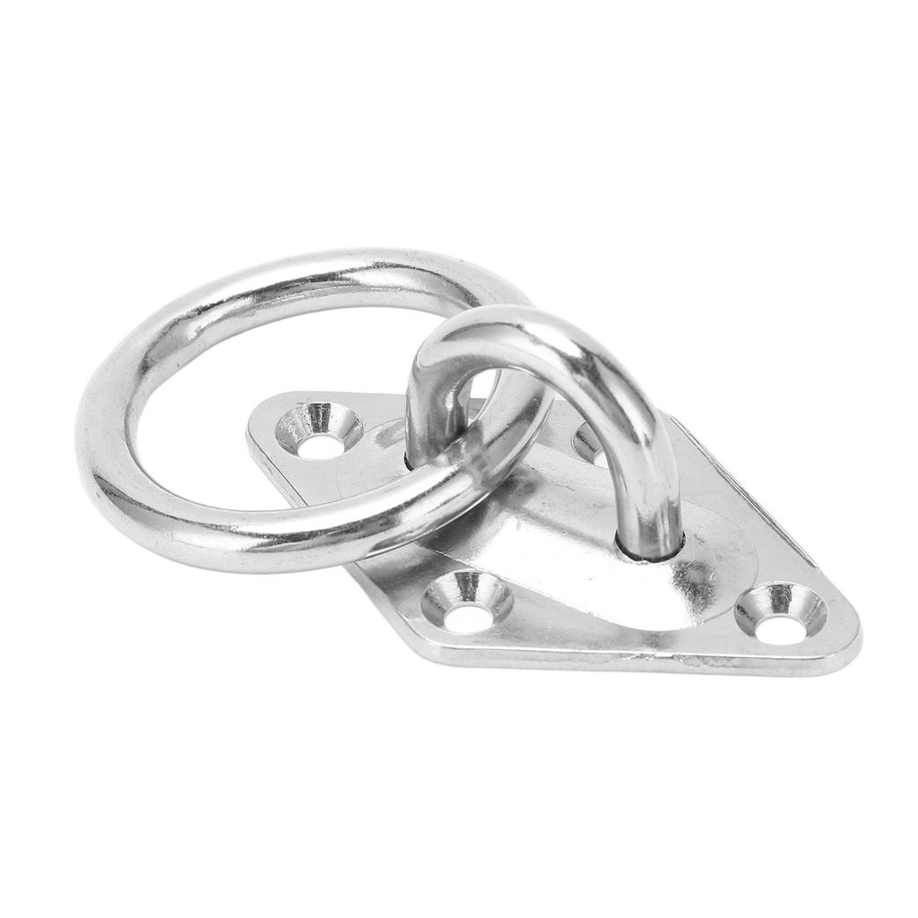 Diamond Pad Eye Plate M6x66x40mm 316 Stainless Steel Wall Mount Ring Hook for Boat Yacht