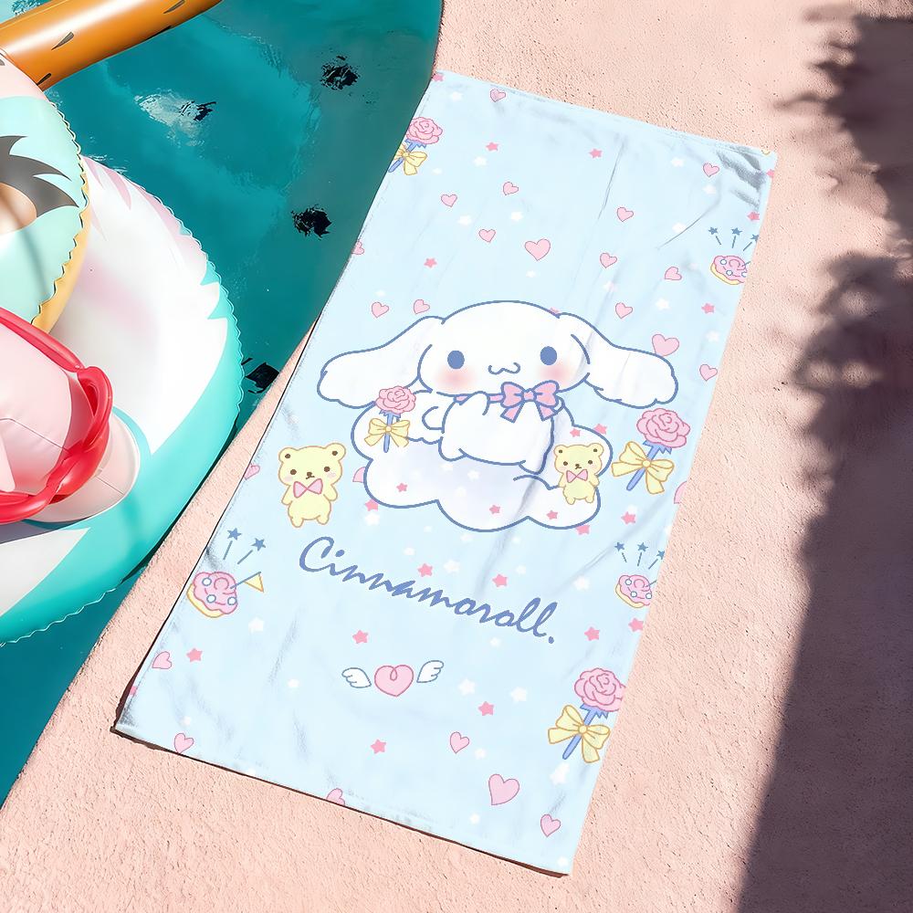 Sa Cute C-Cinnamoroll Cartoon Towel Quick Dry Soft Yoga Swimming Fitness Mountain Climbing Large Beach Towels