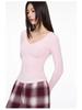 Women's V-Neck Lyocell Long-Sleeve Slim-Fit Top - Spring/Autumn Versatile Layered Design
