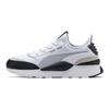 Puma Rs-0 Tecido Principal Esportivo Tênis de Cano Baixo Estilo de Vida Tênis Unissex Branco Preto 369601-08