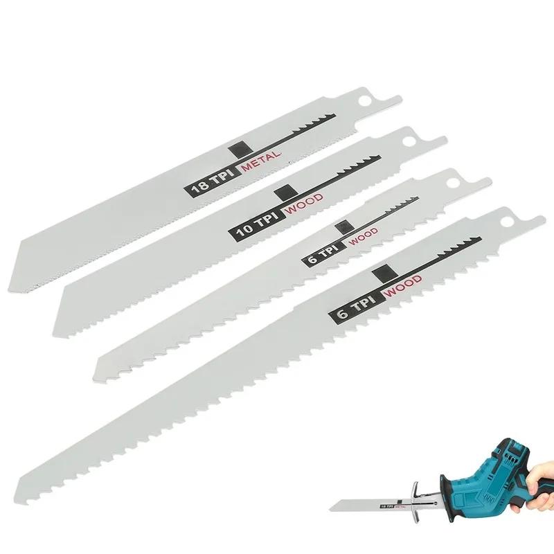 

4Pcs Reciprocating Saw Blades Saber Saw Blades Tiger Saw Multi Saw Blade for Cutting Wood Metal PVC Tube Power Tools Accessories
