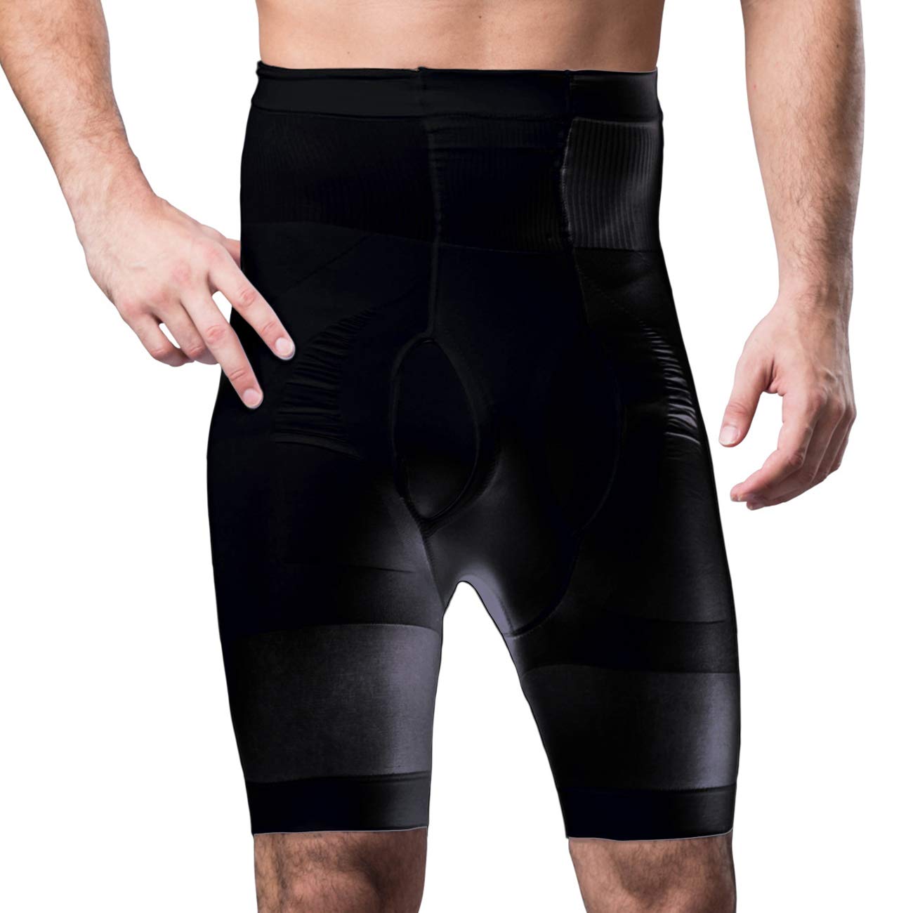 

TOMOZONE Exclusive Compression Abdominal Muscle Belly for Weight Loss and Belly Fat Reduction [Amazon Brand] Men s Leggings, Front-Opening, Underwear, чёрный