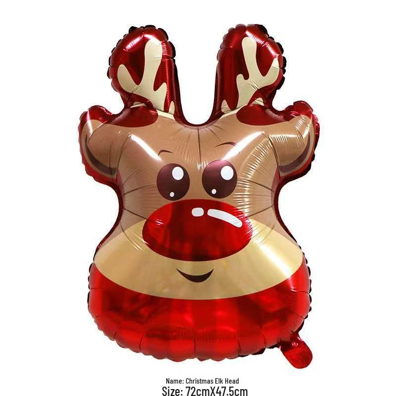 Large Christmas Tree and Santa Claus Aluminum Foil Balloons for Window Display 